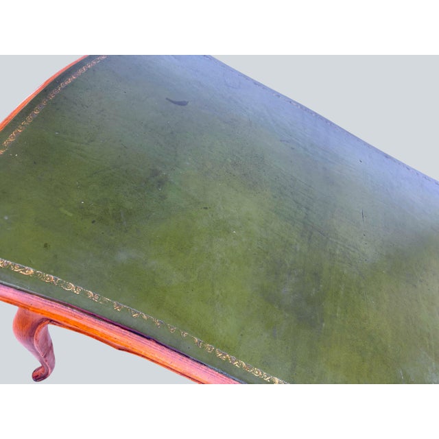 Animal Skin Leather Top Game Table With 4 Chairs For Sale - Image 7 of 8