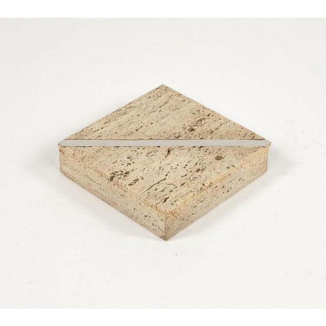 Midcentury Modern Travertine Rectangular Box, 1970s For Sale - Image 4 of 18