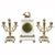 Louis XVI Style Marble and Bronze Clock Garniture - 3 Piece Set For Sale - Image 10 of 12