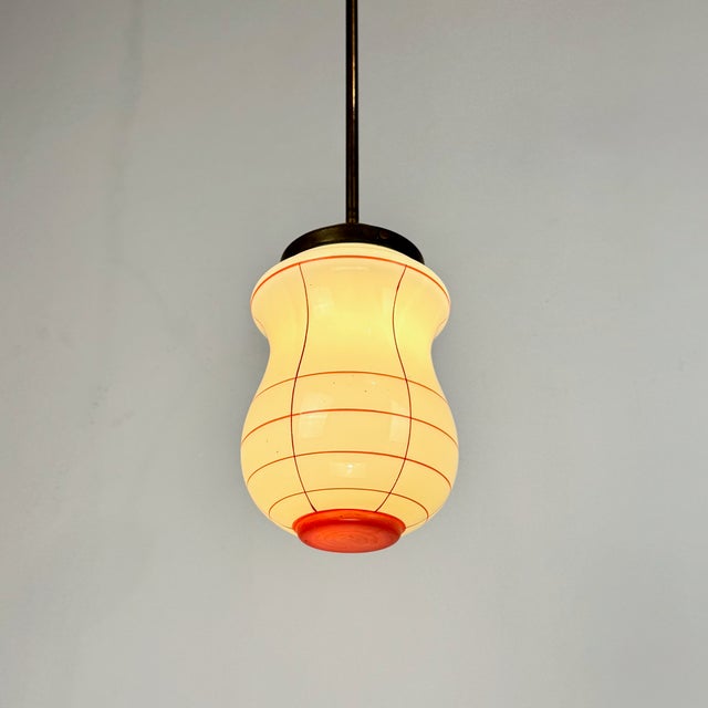 Small Art Deco Pendant Lamp, 1930s For Sale - Image 3 of 7