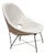 Kosmos Lounge Chair in Ivory Chenille by Augusto Bozzi for Saporiti Italia, 1950s For Sale