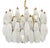 Alabaster White Murano Glass Pendant Light with Polyhedrons from Justfurnituress SRL For Sale