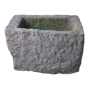 Antique Long Hand Chiseled Stone Trough