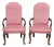 Late 20th Century Pair of Kittinger Williamsburg Queen Anne Style Mahogany Open Arm Chairs For Sale