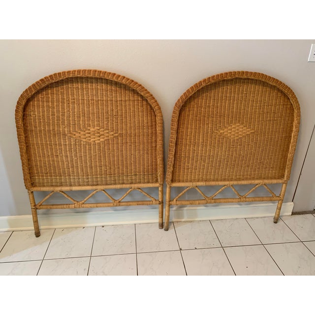 Vintage Wicker Twin HeadboardsA Pair Chairish