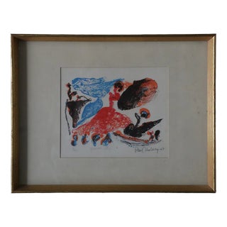 Paul Holsby, Spansk Dans, Color Lithograph, 1967, Framed For Sale