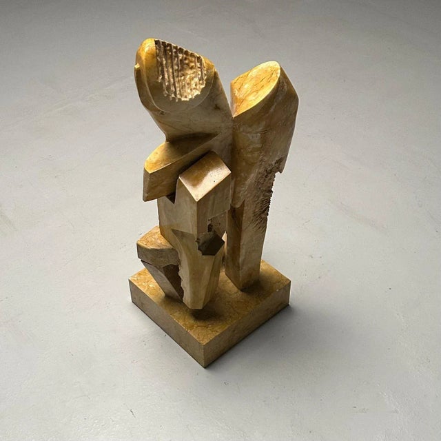 Mid-Century Modern Abstract Marble Sculpture / Statue, Signed and Dated, 1983 For Sale - Image 10 of 12