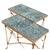 A pair of vintage Neoclassical style side tables featuring rectangular green marble tops set within slender brass frames....