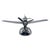 Art Deco style chrome propeller airplane table butane lighter by Hamilton, when the propeller is turned the black lighter...