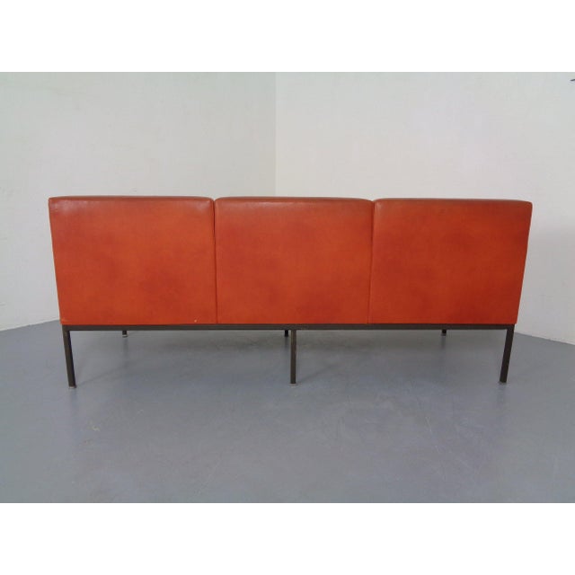 Orange Minimalist 2-Seater and 3-Seater Bench, Germany, 1960s, Set of 2 For Sale - Image 8 of 18