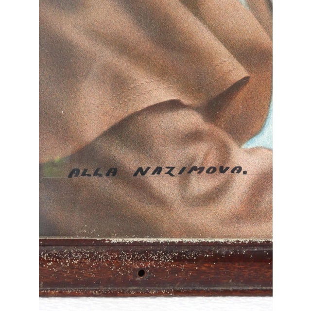 Brown Framed 1907 the Theatre Magazine Alla Nazimova Cover For Sale - Image 8 of 11