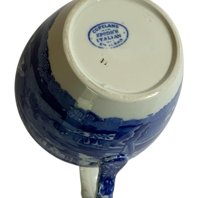Vintage Authentic Spode Blue Italian Windsor Jug Pitcher W/Handle England C1950s. For Sale In Palm Springs - Image 6 of 8