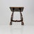 Brown Italian Square Seat Stools in Decorated Wood, 1800s, Set of 2 For Sale - Image 8 of 18
