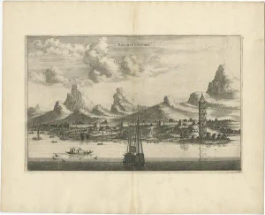 Illustration of the City of Sucheu in China, 1668, Print