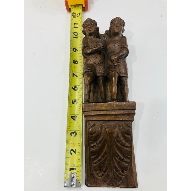 Late 19th Century Late 19th Century Set of Four Figurative Oak Carvings For Sale - Image 5 of 11