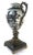 Mid Century Black & White Porcelain Bronze & Marble Pedestal Urn Vase For Sale In West Palm - Image 6 of 12