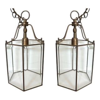 Pair of 19th Century Brass Lanterns For Sale