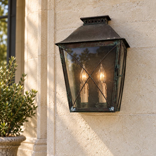 Contemporary Facade Wall Lantern by The Federalist For Sale - Image 3 of 5