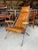 Metal Set of Accent Tan Leather Chairs For Sale - Image 7 of 12