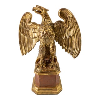 20th Century Italian Giltwood Decorative Eagle Carving by Palladio For Sale