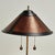 Standout pair of antique English leather fire buckets now table lamps each with an armorial crest. The later translucent...