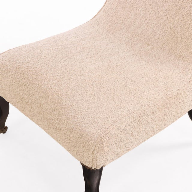 1900 - 1909 English Upholstered Slipper Chair, C. 1900 For Sale - Image 5 of 8