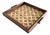 Vintage Square Diamond Weave Bamboo Tray For Sale