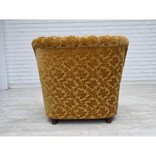 Danish Oak Relax Armchair with Velour Upholstery, 1960s For Sale - Image 16 of 18