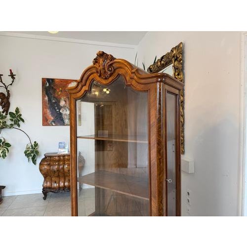 Brown Chippendale Display Cabinet, 1920s For Sale - Image 8 of 16