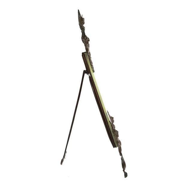 Art Nouveau 19th C. Art Nouveau Table Top Bronze Mirror For Sale - Image 3 of 9