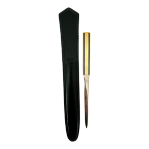 Brass Letter Opener with Leather Case Made in Germany - 2 Pieces