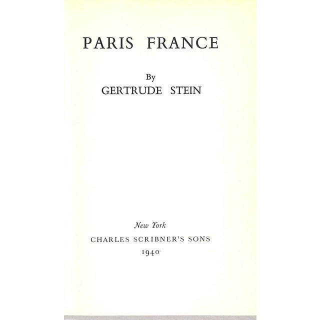 Traditional "Paris France" 1940 Stein, Gertrude For Sale - Image 3 of 4