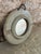 Vintage Small Ceramic Round Wall Mirror For Sale - Image 4 of 9