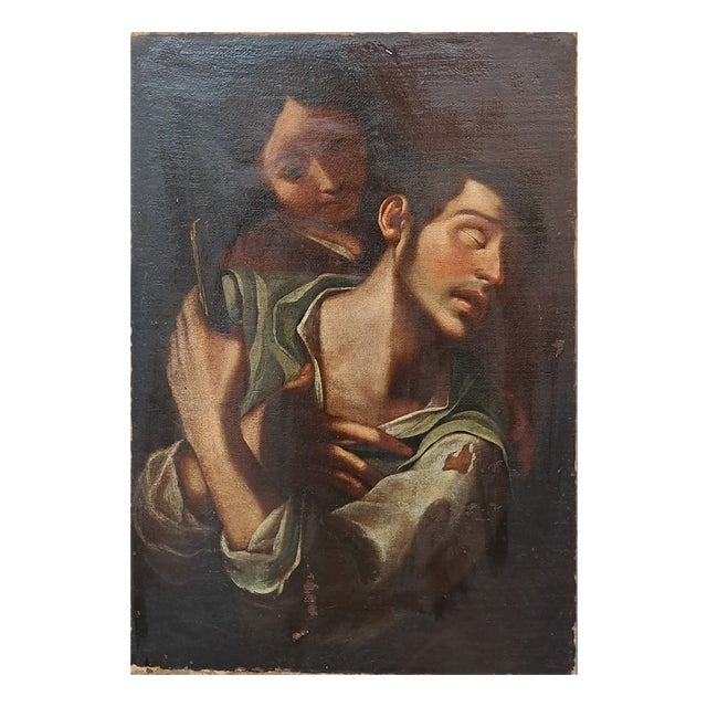 Samson and Delilah, Oil on Canvas, 17th Century For Sale