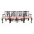 Kindel Mahogany Chippendale Style Dinning Chairs Schumacher Fabric - Set of 8 For Sale