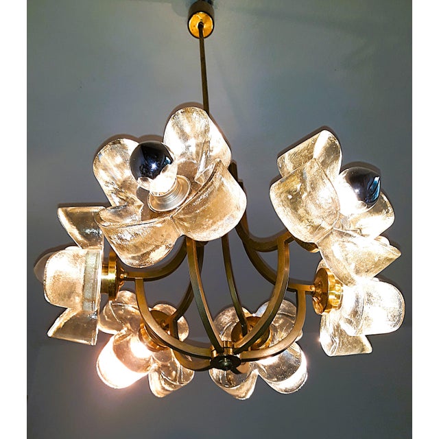 Metal 6-Bulb Chandelier from Simon & Schelle, 1960s For Sale - Image 7 of 13