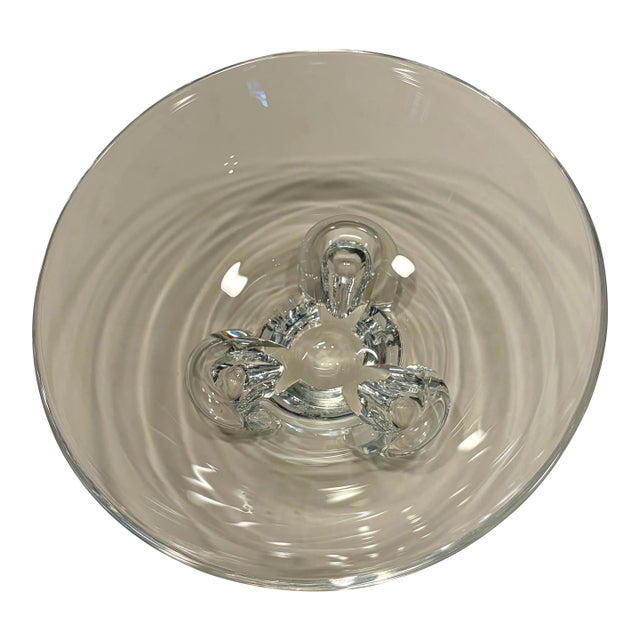 Mid 20th Century Steuben Crystal Floret Bowl Designed by Donald Pollard For Sale