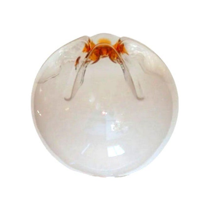 1960s Mid-Century Chrome & Murano Art Glass Space-Age Wall Sconce by a.v. Mazzega For Sale - Image 4 of 4