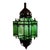 Moroccan Makki Style Green Glass Lantern For Sale