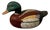 Vintage Ceramic Hand Painted Mallard Duck Trinket Box For Sale