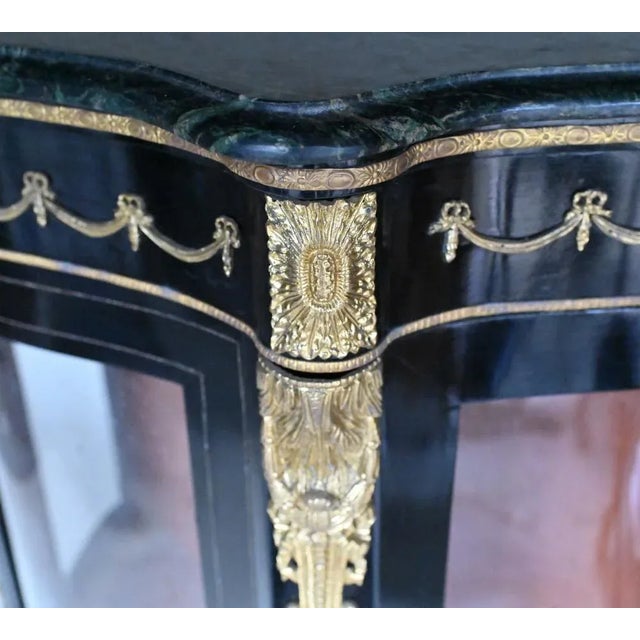 French Boulle Display Cabinet Credenza For Sale - Image 6 of 9