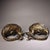 Pair of Antique Gold-Inlaid Bronze Phoenix Vessels – 8.3" Archaic Style Ewers For Sale In Los Angeles - Image 6 of 10