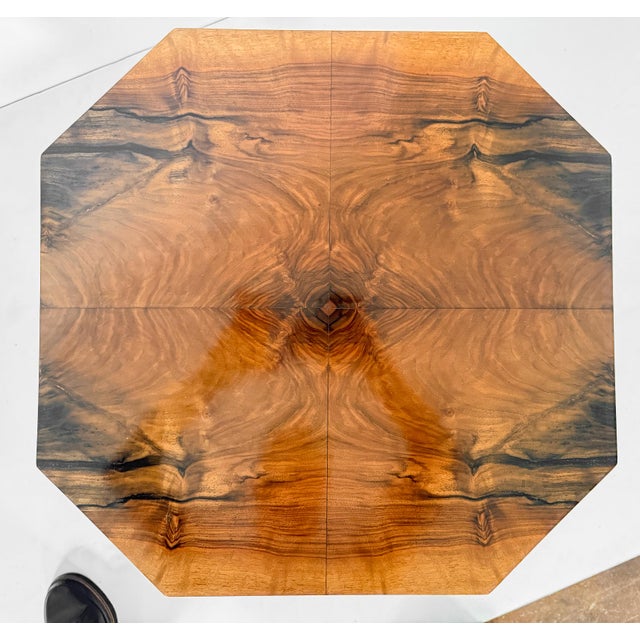 Art Deco Octagonal Side Table With Burr Walnut Veneer From England For Sale In Austin - Image 6 of 7