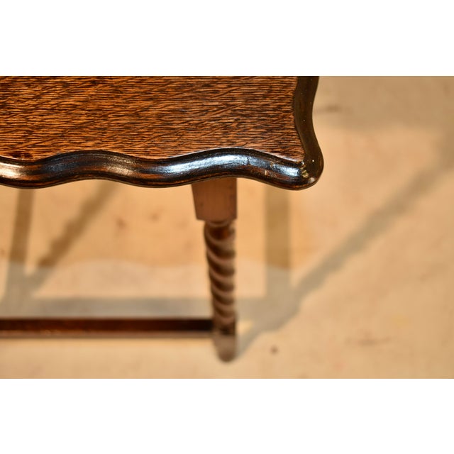 Wood Circa 1900 Edwardian Oak Side Table From England For Sale - Image 7 of 7