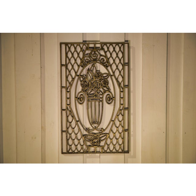 Art Deco Decorative Cast Iron Grill, 1930s For Sale - Image 7 of 10