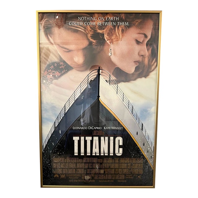 Titanic 1997 Original Movie Poster, Leonardo DiCaprio Kate Winslet, Framed 1997 For Sale