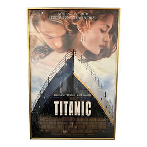 Titanic 1997 Original Movie Poster, Leonardo DiCaprio Kate Winslet, Framed 1997