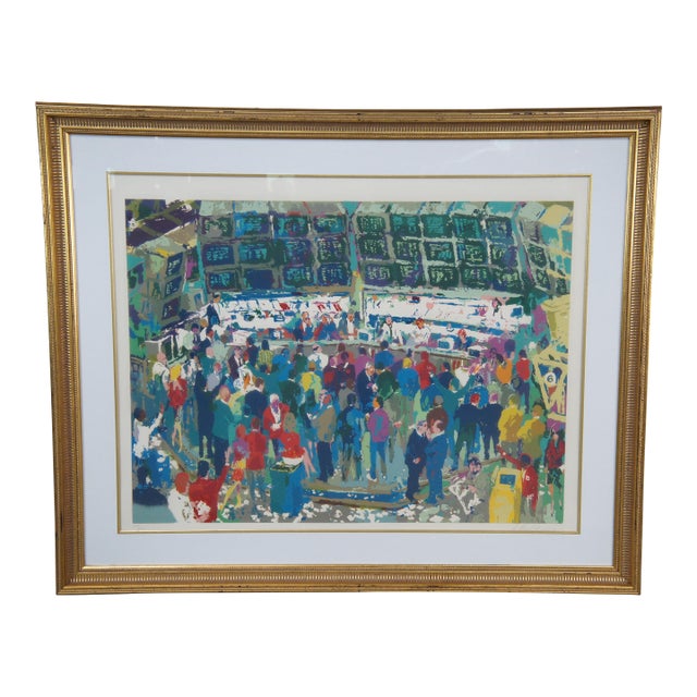 LeRoy Neiman "Chicago Options" 1990 Hand Signed Serigraph Stock Market Framed For Sale