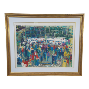 LeRoy Neiman "Chicago Options" 1990 Hand Signed Serigraph Stock Market Framed