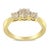 Contemporary 10K Yellow Gold Three Stone Diamond Band Ring (1.00 cttw, J-K Color, I2-I3 Clarity) - Size 7.25 For Sale - Image 3 of 5